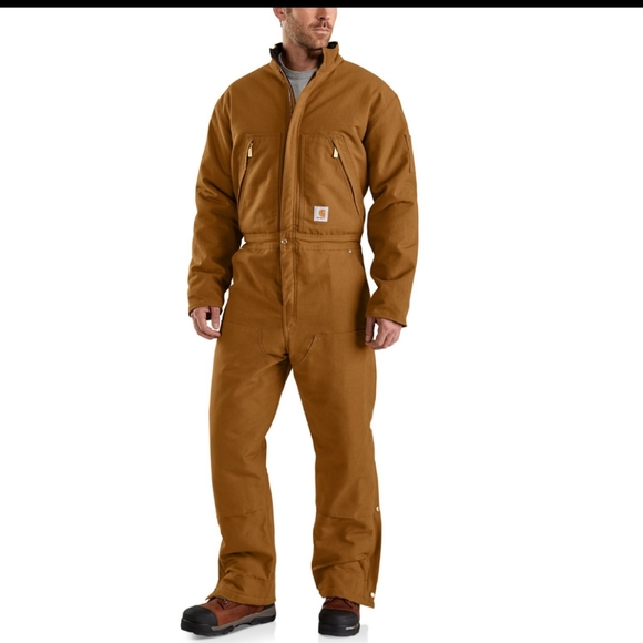 🚫SOLD🚫 NWT Carhartt Men's Duck Coveralls Brown - Picture 2 of 16